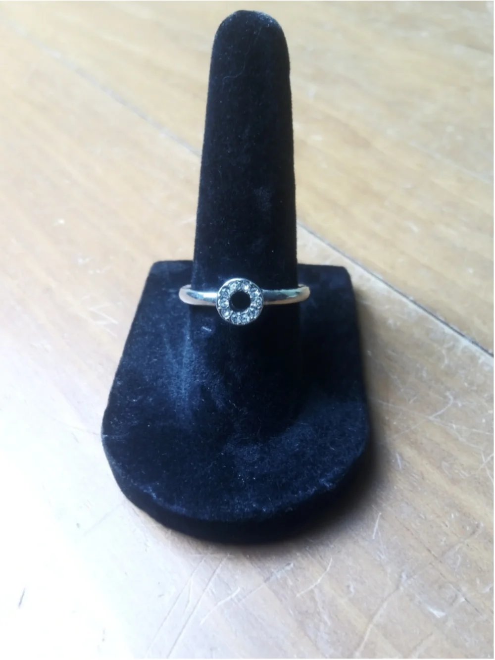 Women's Unbranded Silver Tone Crystal Circle Ring One Size